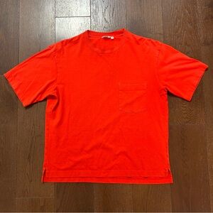 Uniqlo U Pocket T-Shirt Men's Large Orange Short Sleeve